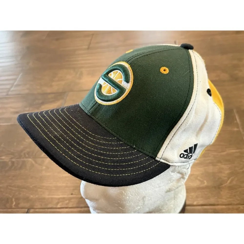 Vintage Y2K Adidas Mens NBA Seattle Sonics Supersonics Wool Fitted Hat OSFA Cap